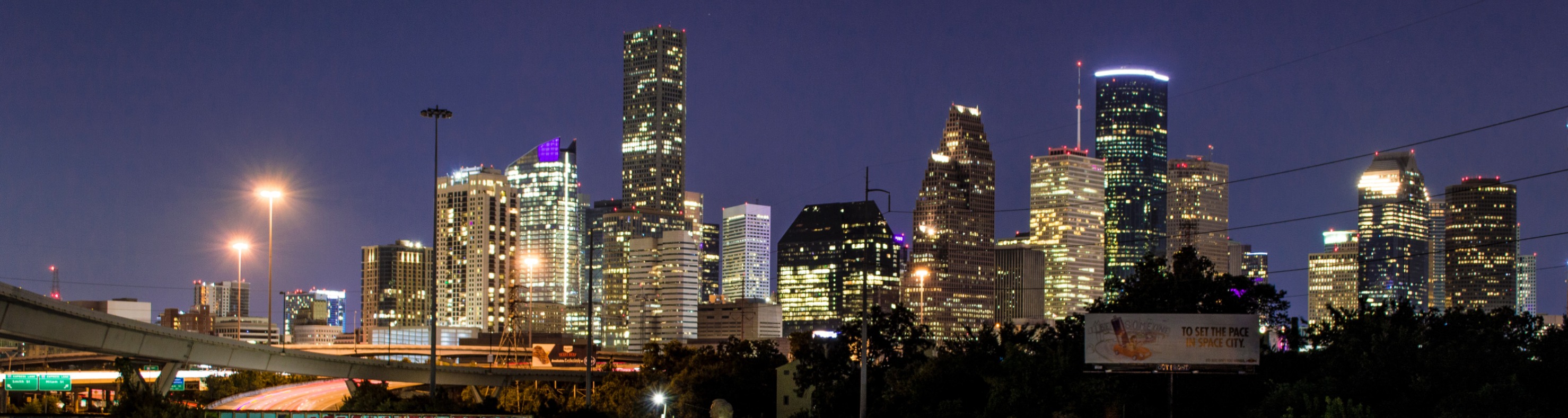 Houston skyline at night